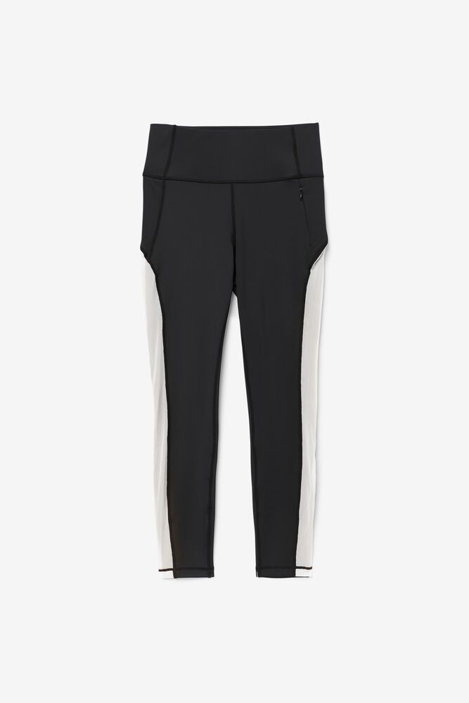 Fila Forza Contrast 7/8s Black Legging Womens - NZ 61458-PRNS